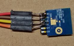 CB2S module with soldered wires connected to a terminal.