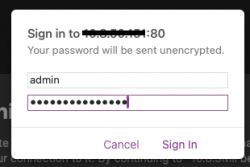 Login Window with Entered Password Login window for the administrative interface with the password field filled.