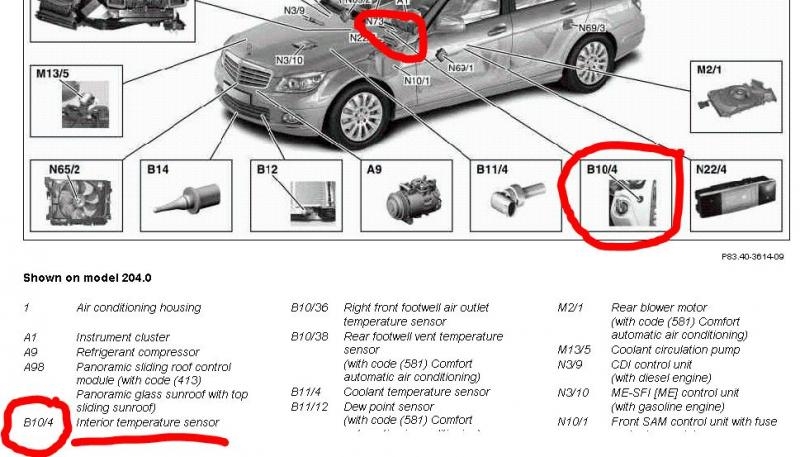 Rozwiązano] Mercedes W212 - Gdzie Jest Czujnik Temperatury Wewnętrznej?