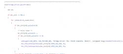 Snippet of C code related to the operation of a bridge driver.