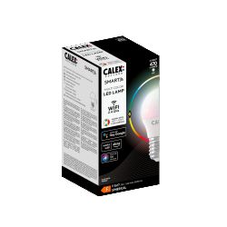 Calex RGB LED Bulb Packaging Packaging of Calex smart LED multicolor bulb.