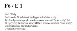 Zmywarka Whirlpool ADG 7653 A+ PC TR FD - wyświetla błąd E1 i F6