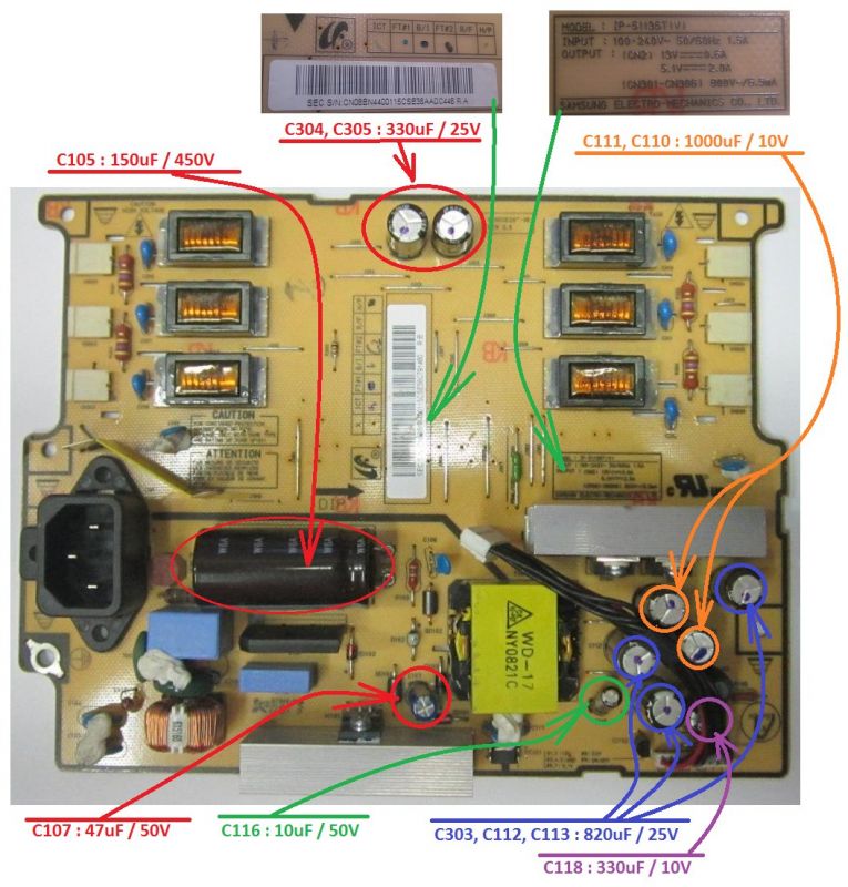 Samsung LE20S51BPA BN44-00115C IP-51135T(V) - nie włącza się, martwy