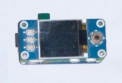 Electronic module with display and buttons.