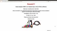 Kabel ADAPTER HDMI -> RCA - czy to może działać?