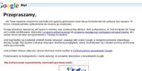 Komunikat Google: Żądanie generowane przez wirusy na Windows XP SP2 – analiza loga