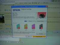 Kontrolka tuszów świeci EPSON DX4400