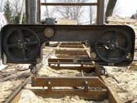 Band sawmill, horizontal. 4kW belt drive.