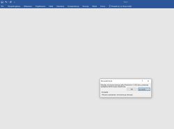 Komunikat błędu w Microsoft Word informujący o uszkodzonym pliku .docx