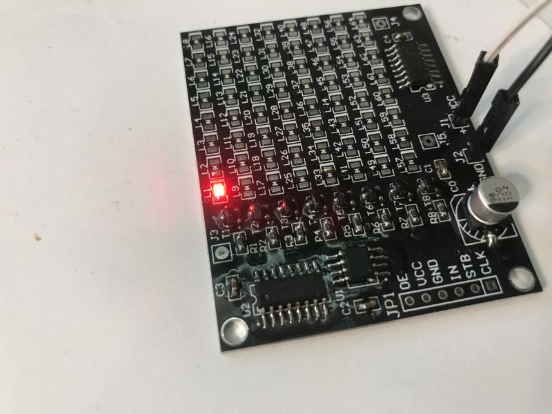 Zestaw do nauki SMD - wyświetlacz 64 diody LED w obudowach 0805