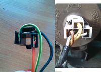 VW Polo, 1994, 86c2f - podłączenie kostki do żarówki H4