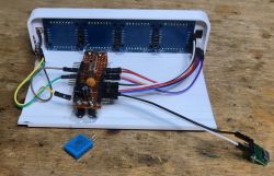 DIY Prototype Clock with WB2S Module and LED Display DIY prototype with WB2S module in a case with a display