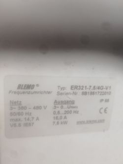 Sterowanie 3 silnikami tartaku (5,5 kW, 0,75 kW, 0,75 kW) za pomocą falownika - pamięć, opcje