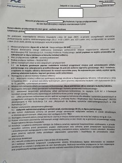 Jakie są warunki przyłączenia prądu od PGE do garażu?