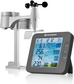 Bresser Digital Weather Station Digital weather station with an anemometer and color display.