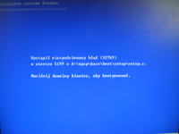 Windows XP nie uruchamia się - bluescreen i restart po ładowaniu systemu