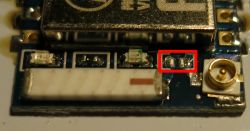 ESP8266 range deterioration when external antenna is connected.
