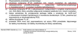 Zrzut ekranu z dokumentu Enea z wymaganiem wyłączników nadprądowych C, moduły jednofazowe