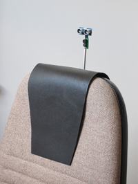 Prosty czujnik mierzący poprawność ułożenia kręgosłupa na fotelu