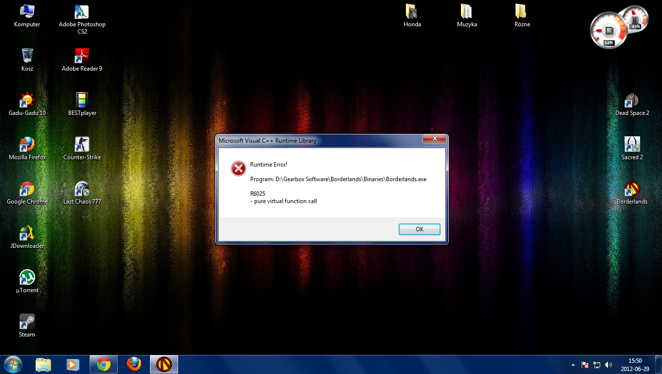 tonido runtime error r6025