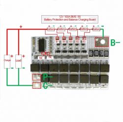 Correct BMS 5S 100A Connection Diagram: P- Lead Use & Combining Charging/Power Connectors