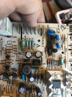 Pralka Candy C2 105-86 S - popalone elementy na PCB Pralka Candy C2 105-86 S - popalone elementy na PCB