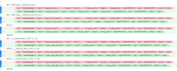 Screenshot showing a source code file diff with removed lines in red and added lines in green.