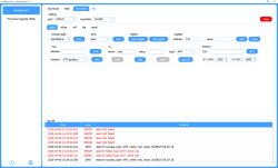 Firmware upgrade tool software interface with error logs.