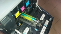 Konica Minolta Bizhub C203 - wysypujący się developer po wymianie modułu bębna
