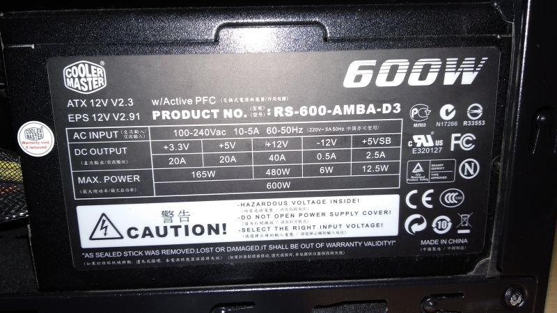 GTX 1070ti Power Supply Query: 600W Cooler Master with 2x6 PCIE-E Pins vs Required 8 Pins