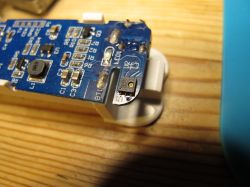 Close-up of a circuit board with visible electronic components.