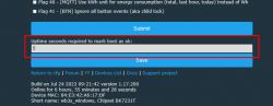 Screenshot of a setting for uptime seconds required to mark boot as ok.