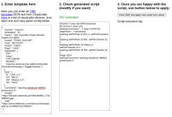 User interface for generating and applying OBK configuration scripts.