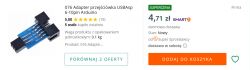 Adapter USBAsp 6-10 pinów do Arduino.