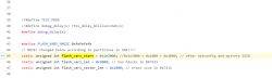 Screenshot of source code defining flash variables.