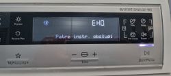 Panel suszarki Electrolux EDH3498RDL z wyświetlanym błędem EH0