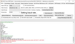 BK7231 Easy UART Flasher window with chip mismatch warning in log