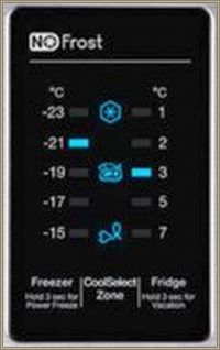 Samsung RB29FERNCSS refrigerator - two LEDs on the panel are flashing