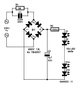 Schemat podłączenia białych diod LED bezpośrednio do sieci 230V – jak to zrobić?