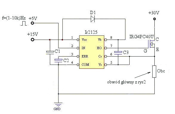 Sterowanie IGBT za pomocą IR2125 - elektroda.pl
