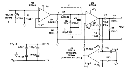 Przedwzmacniacz gramofonowy z pasywną korekcją RIAA