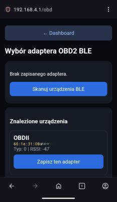 Mini projekt monitora OBD2 na ESP32-S3-Zero