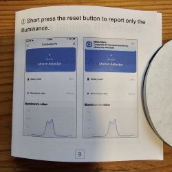 Light Sensor User Manual Page from a manual showing a light level graph on a device.