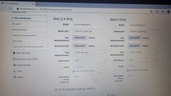 Panel ustawień Wi-Fi routera z konfiguracją sieci 2,4 GHz i 5 GHz