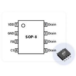 KP15052SP Chip Diagram Diagram of the KP15052SP chip in SOP-8 package with pin descriptions.