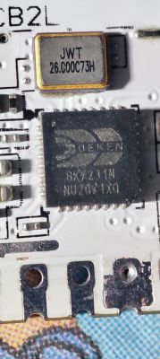 Close-up of a circuit board featuring the BK7231N chip.