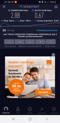 Niska prędkość internetu domowego Cyfrowy Polsat