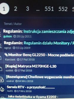 Monitor AOC TFT19W80PSA+ - grafika po odłączeniu zasilania