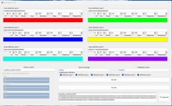 DP25 Editor V1.03 software interface with scene definitions.
