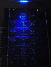 Stalowy rack 19" mojego wykonania.